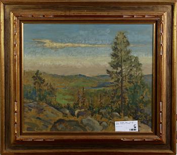 ERDMANN, AXEL. Olja på pannå. Intyg av à tergo.