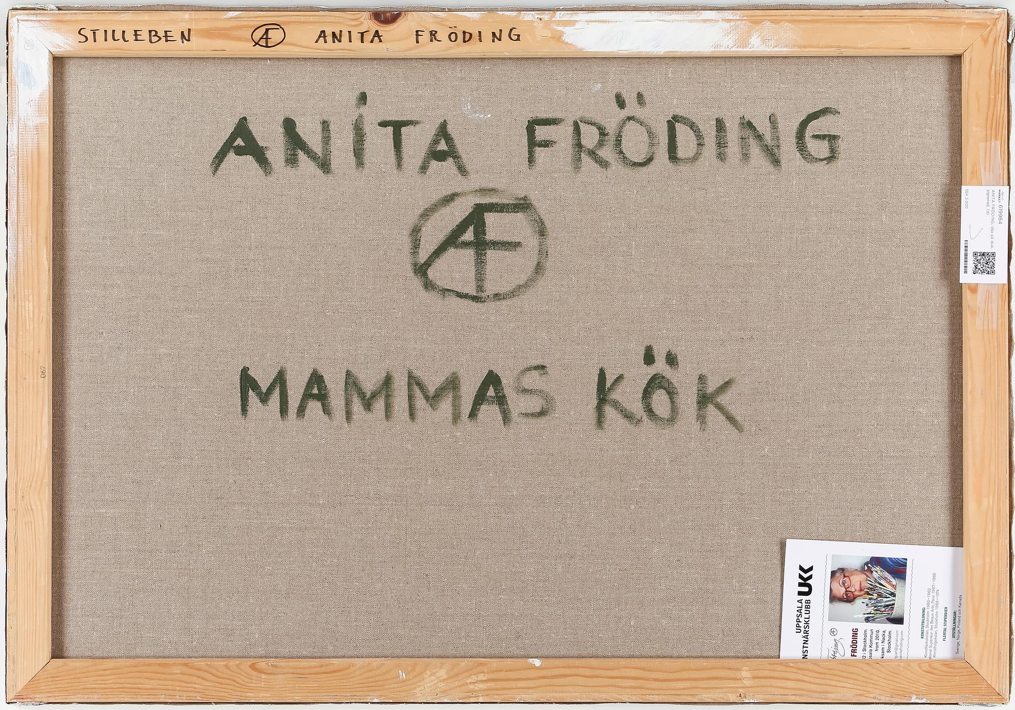 ANITA FRÖDING, olja på duk, signerad.