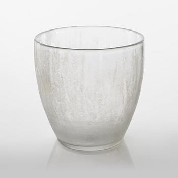 Vicke Lindstrand, champagnekylare, glas, "Iced", Orrefors, 1930-tal.