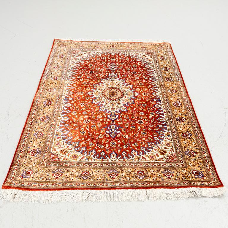 Rug, Ghom, silk, approximately 150 x 100 cm.
