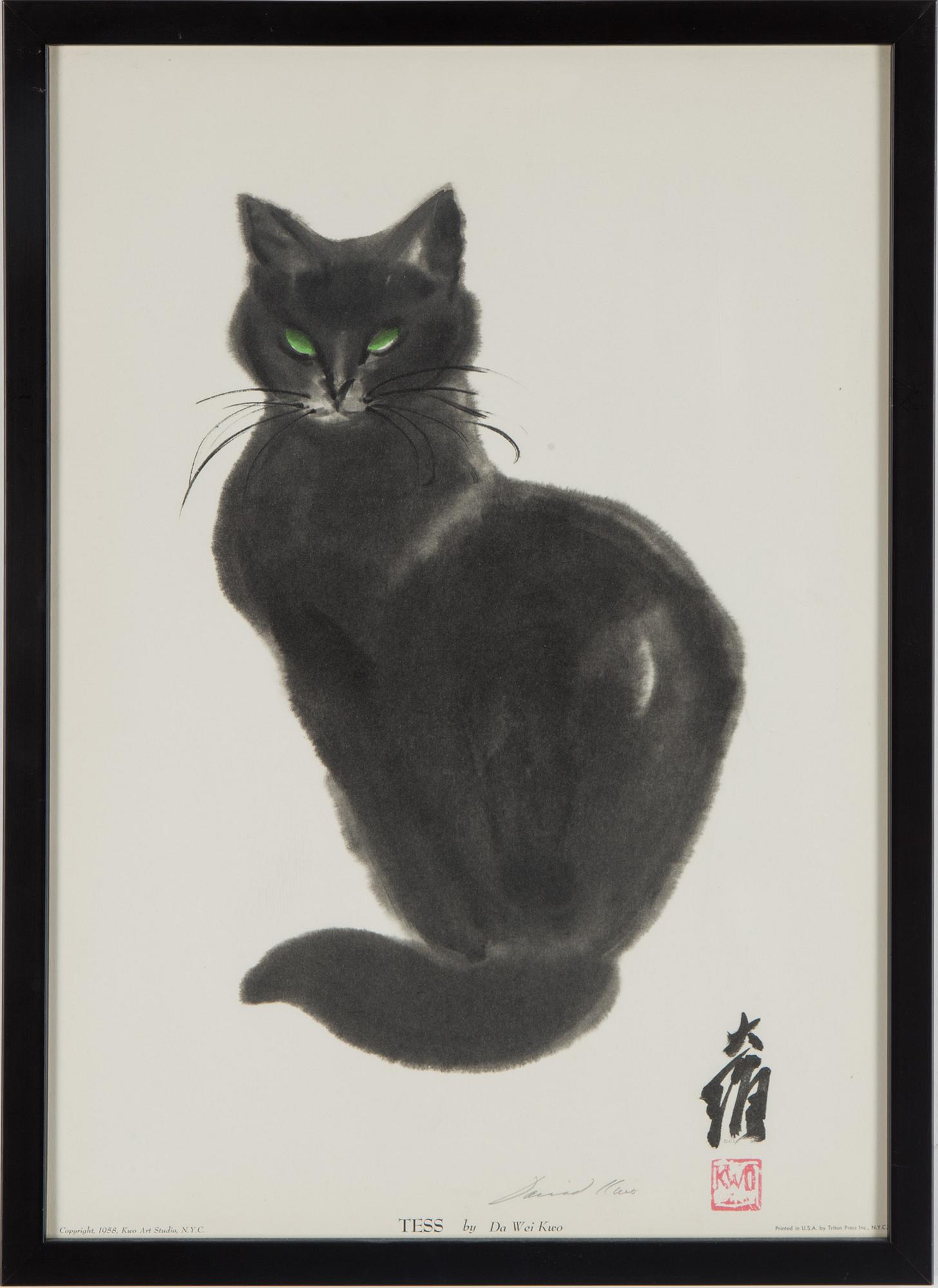 DA WEI (David) KWO (1919-2003), print, signed. Printed by Triton press inc, New york 1958.