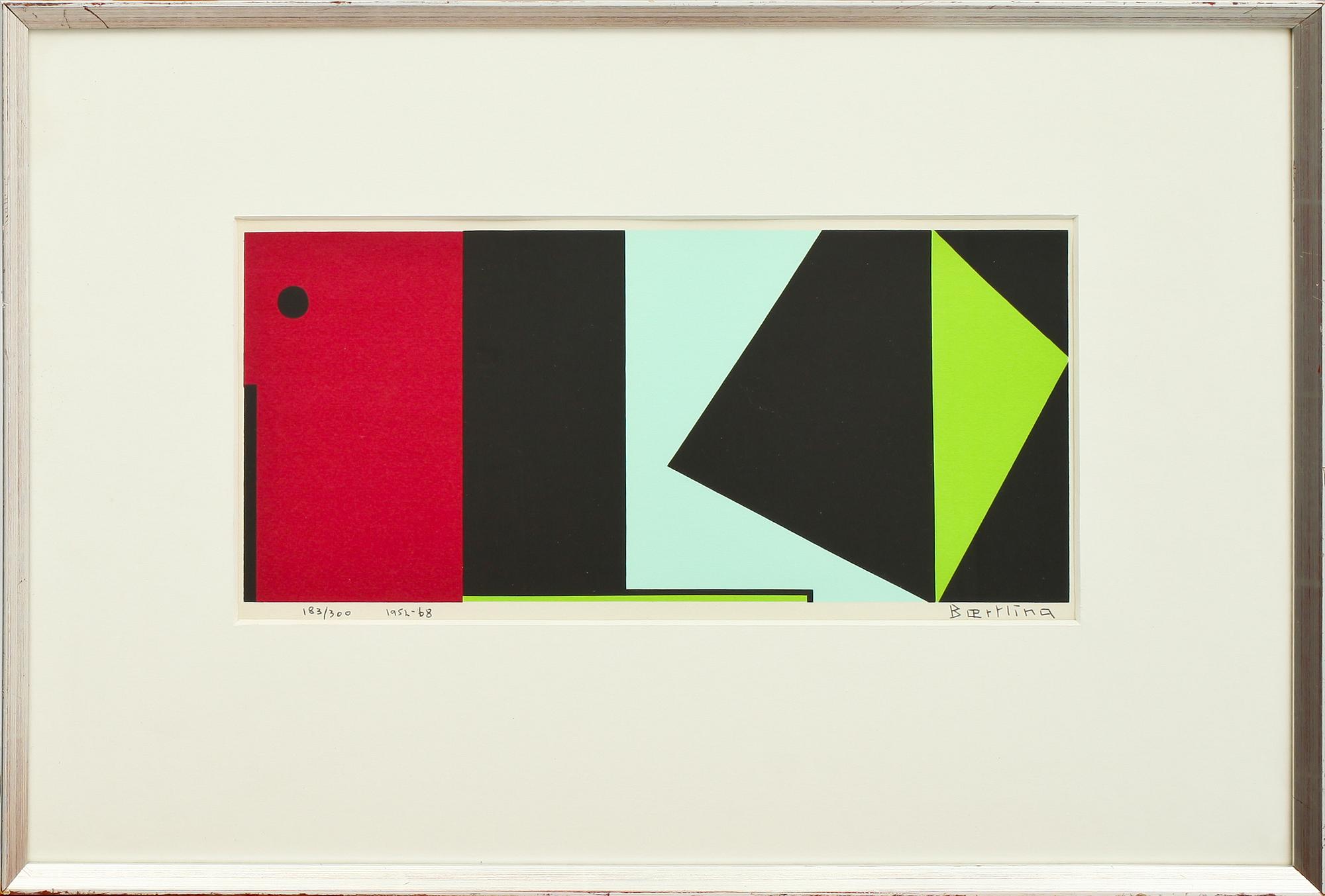 OLLE BAERTLING, färgserigrafi, sign, numr 183/300 o dat- 1952-68.