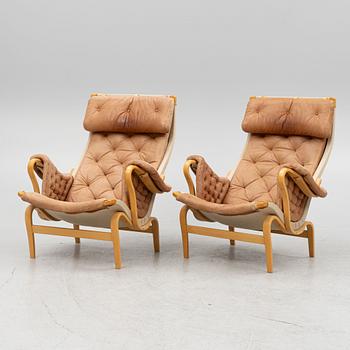 Bruno Mathsson, armchairs a pair, "Pernilla", Dux.