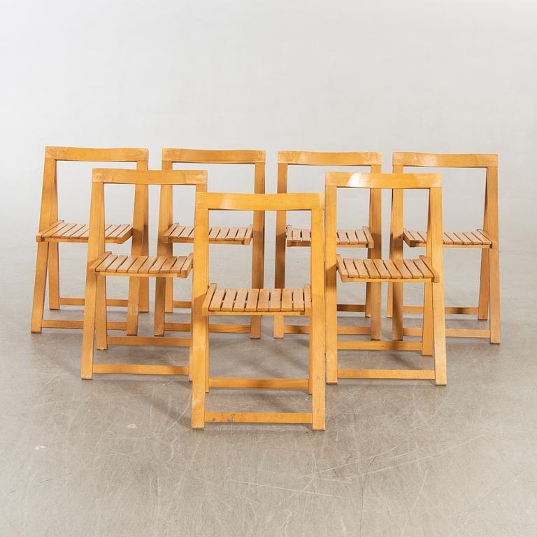 Aldo Jacober, 7 folding chairs for Bazzani, Italy 1970s.