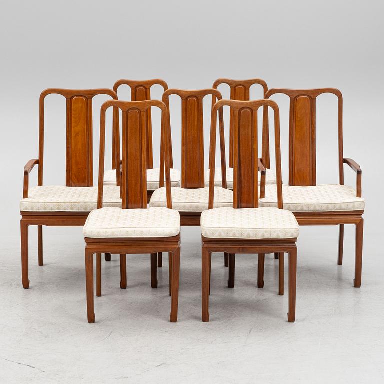 A set of seven chairs, China, late 20th Century.
