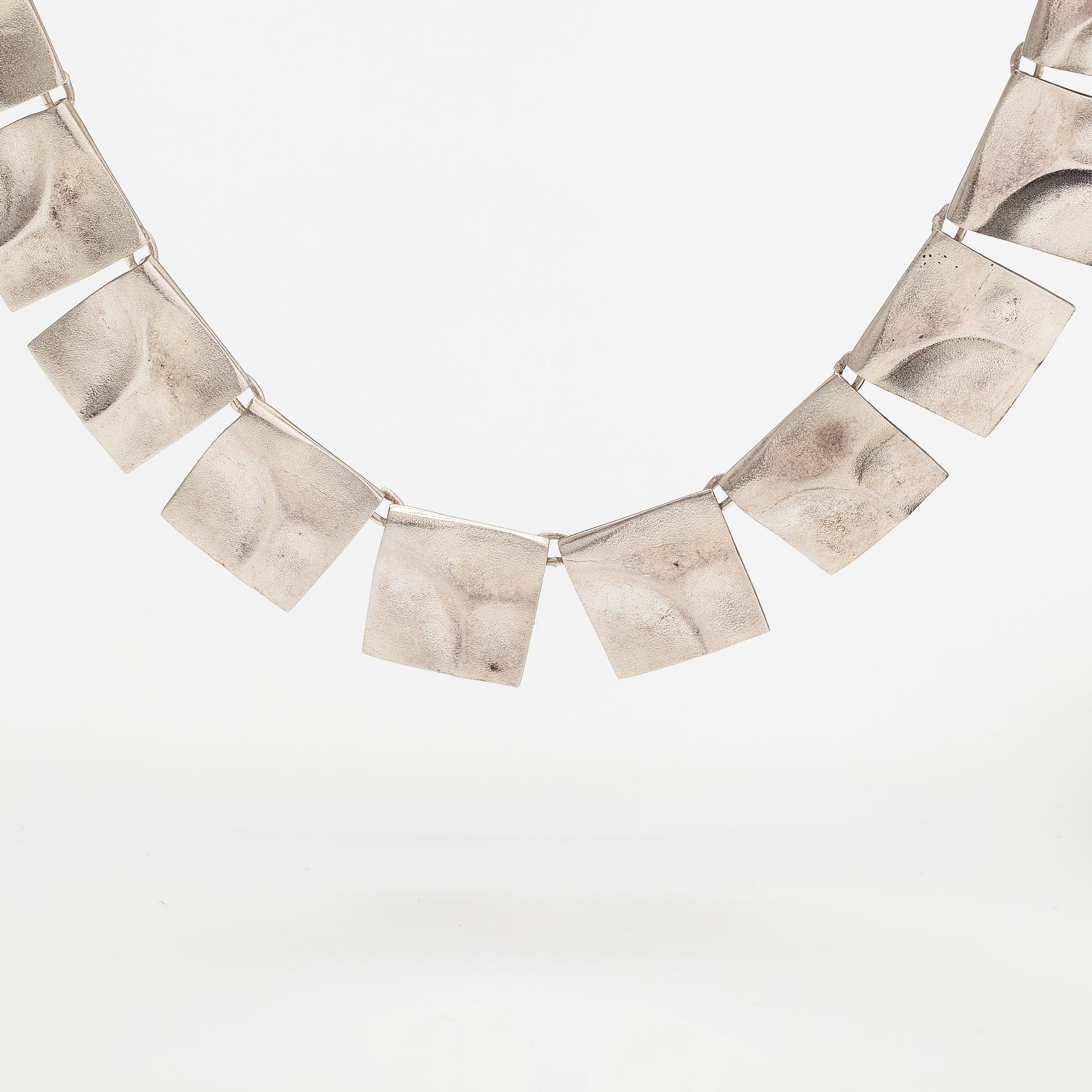 Björn Weckström, A sterling silver necklace "Galactic peaks". Lapponia 2008.