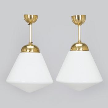 A pair of 1930s/40s pendant lights.