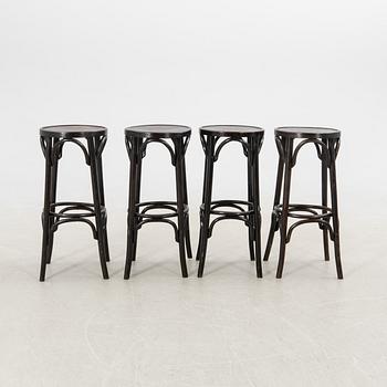 Bar stools, 4 pcs, first half of the 20th century.