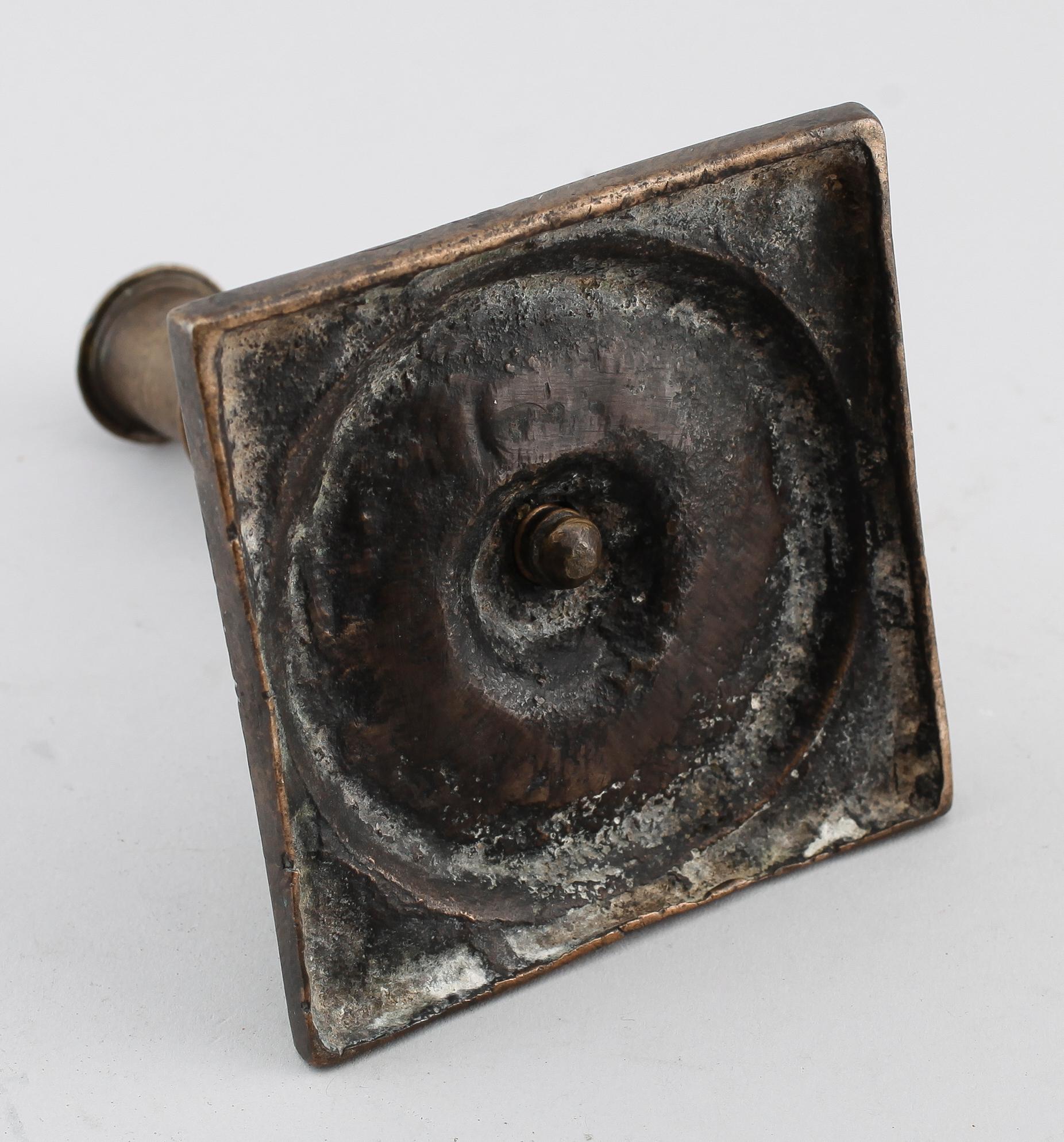 LJUSSTAKE, mässing, 1600-/1700-tal.