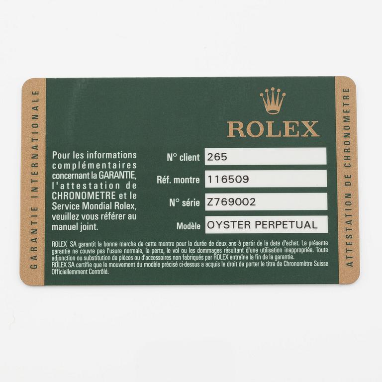 Rolex, Cosmograph, Daytona, "White Arabic Panda Dial", chronograph, ca 2007.