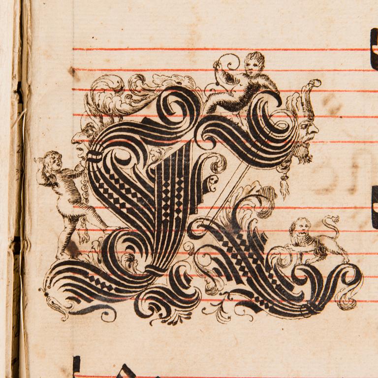 CHANSONNIER, pergament, ca 1500-1600-tal.