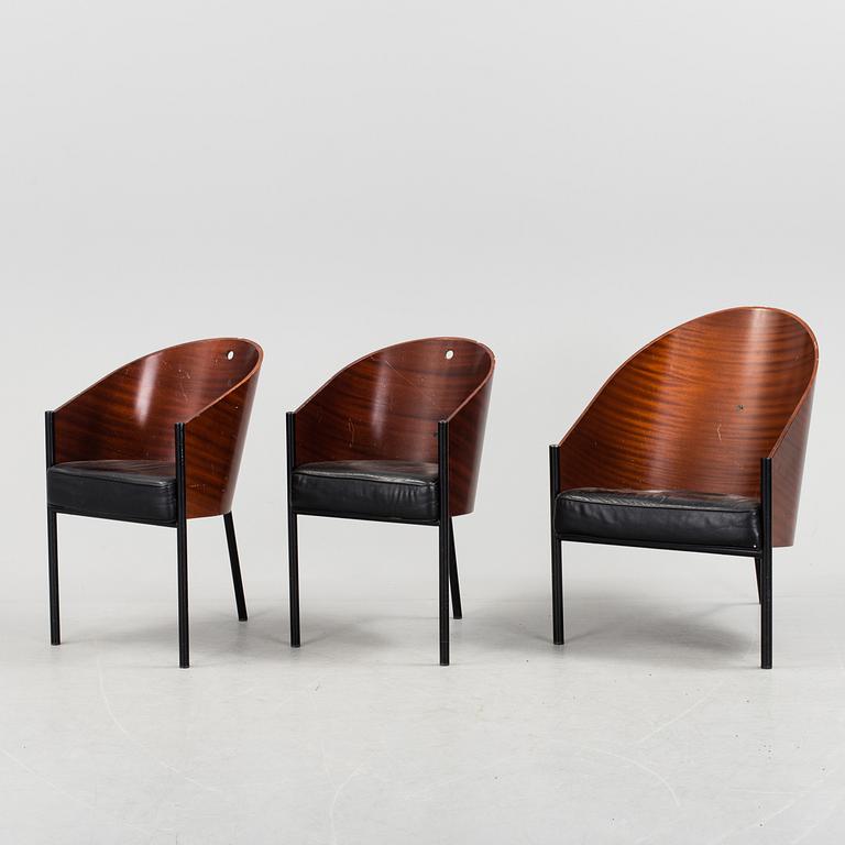 PHILIPPE STARCK, armchairs, 2+1 pieces, '"Costes" Tango' Driade-Aleph.