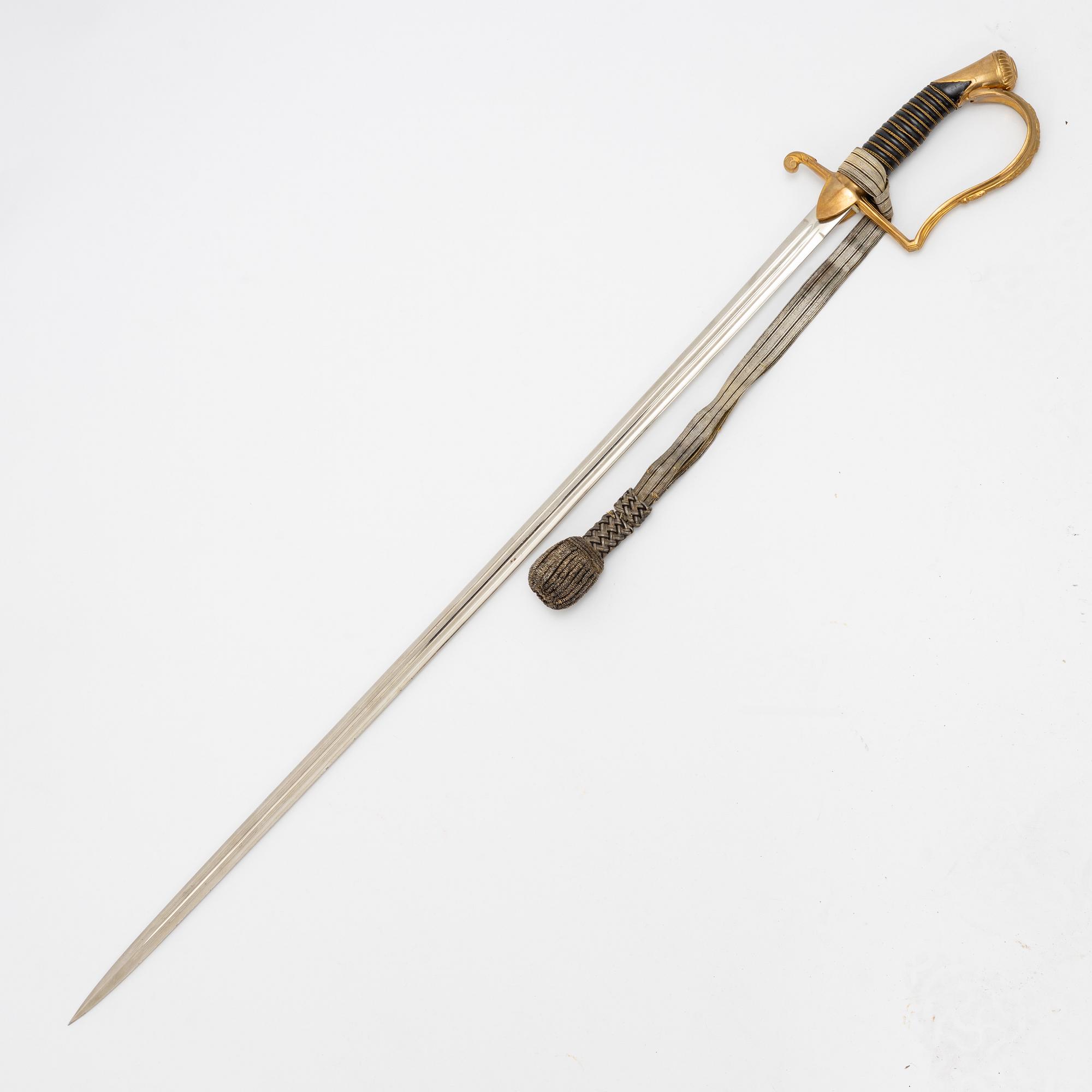 Sabel svensk, m/1889 för artilleriofficer.