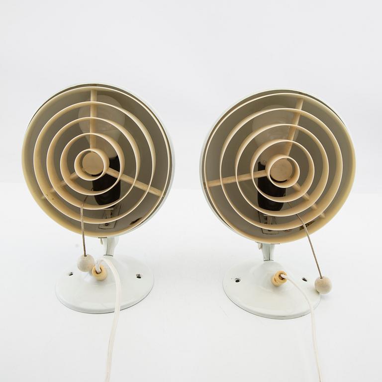 Knud Christensen wall lamps, a pair for Elit Denmark, latter part of the 20th century.