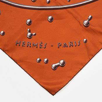 Hermès, a twill silk 'Vif Argent' scarf.
