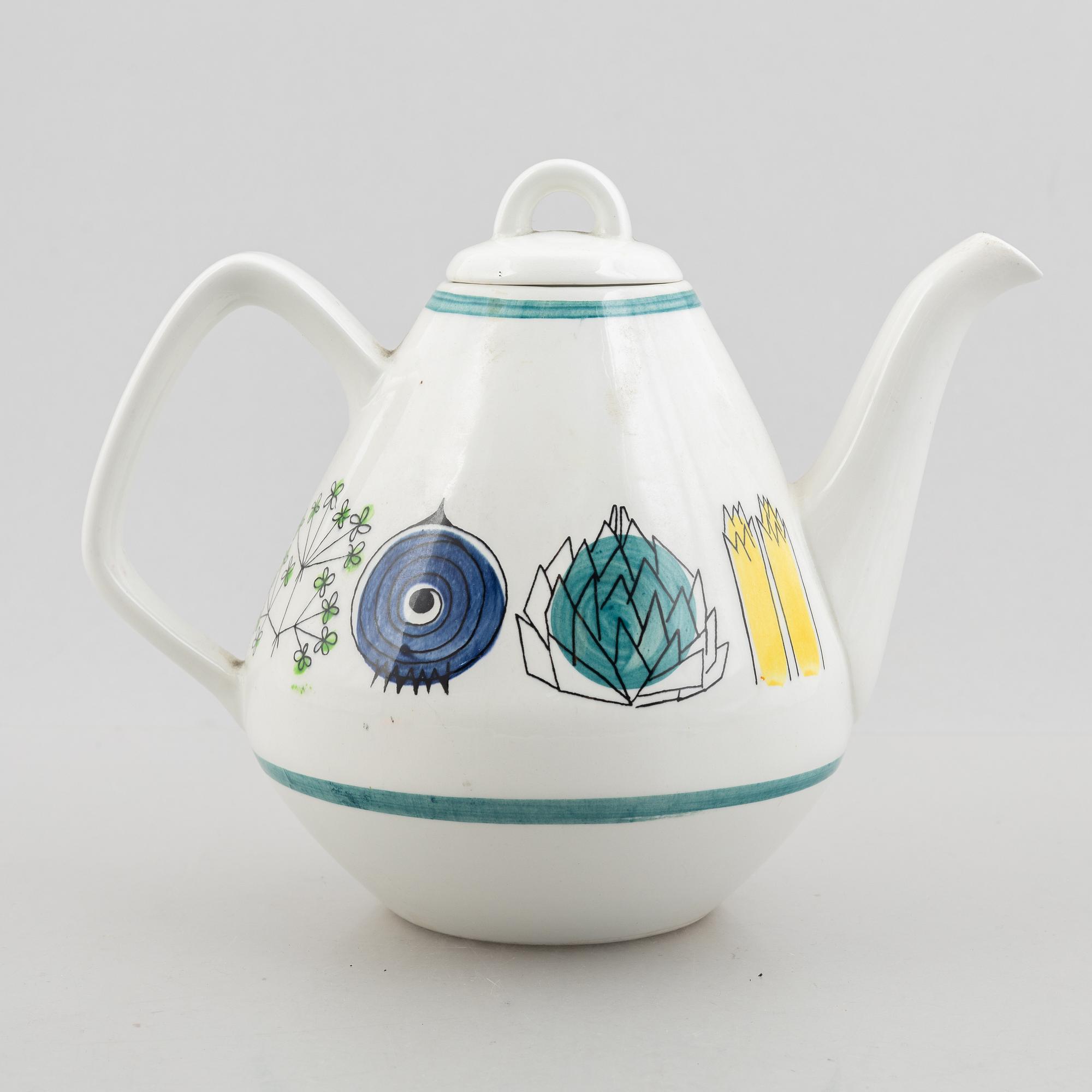 Marianne Westman, a creamware teapot 'Picknick', Rörstrand.