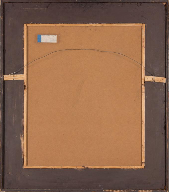 Kosti Ahonen, olja på pannå, signerad och daterad 1980.