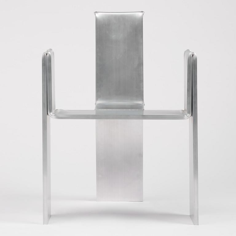 David Taylor, stol, unik, "Aluminium Chair", Studio Mellösaverken, Sverige, 2025.
