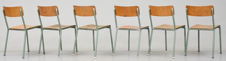 STOLAR, 6 st, Grythyttan Stålmöbler, 1950/60-tal.