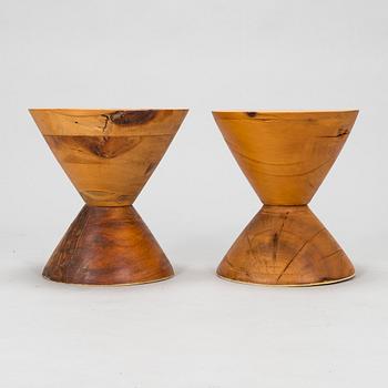 A pair of conical stools from 1970s/80s.