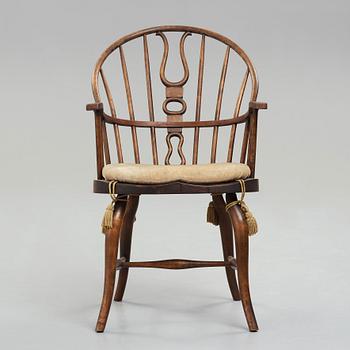 Uno Åhrén, attributed to, a stained birch armchair, for Gemla Diö, Sweden ca 1927.