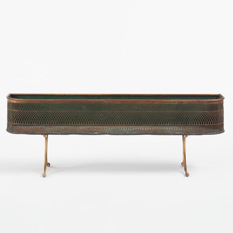 Josef Frank, attributed to, a brass planter on stand, probably Firma Svenskt Tenn 1930s.