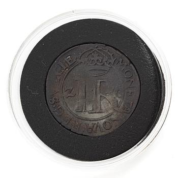 Silver coin, Sweden, Johan III, 2 öre, type V.