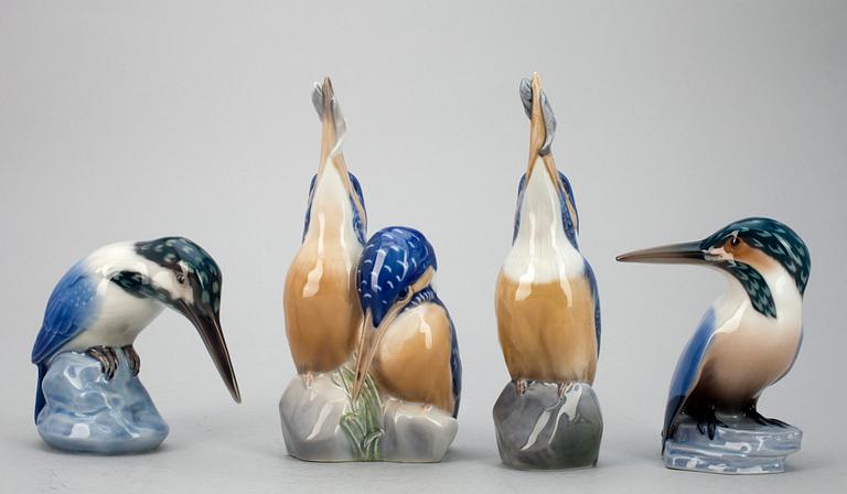 FIGURINER, 4 st, porslin, Bing & Gröndahl resp Royal Copenhagen, Danmark.