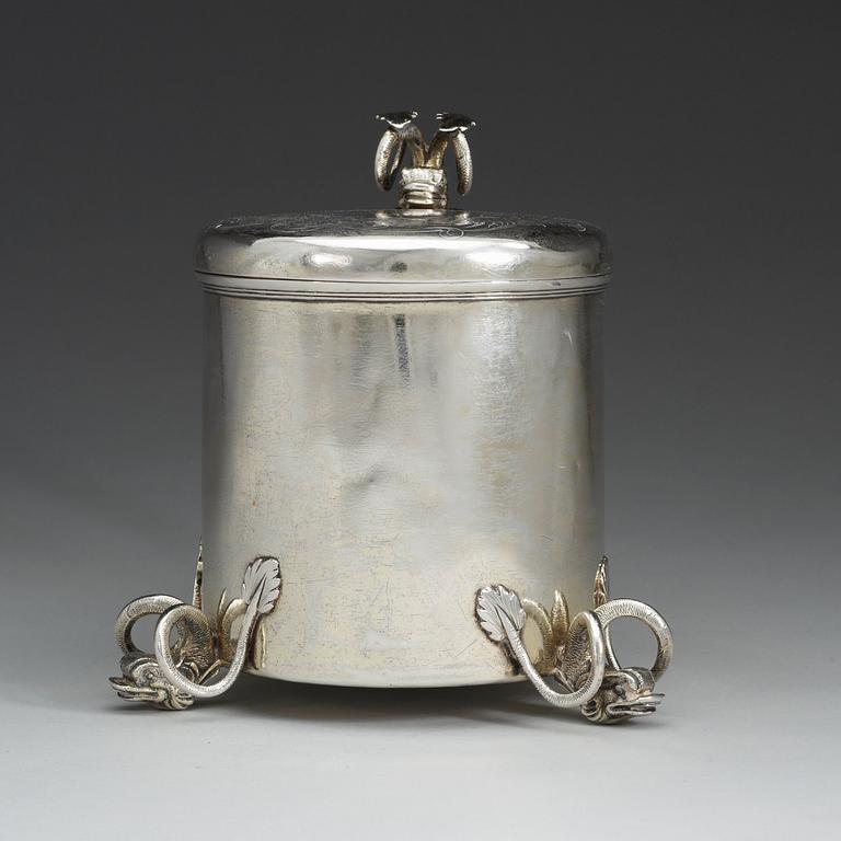 DRYCKESKANNA, av Jörgen Stilche, Köpenhamn 1671. Barock.