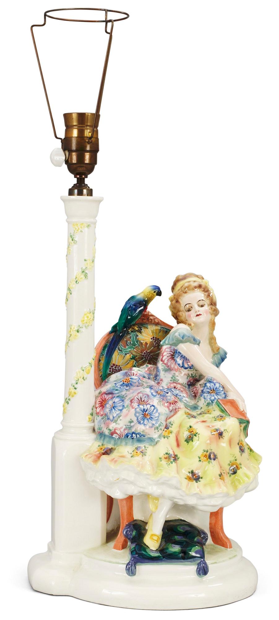 JOSEF LORENZL, bordslampa, modell 5501, Goldscheider, Wien, Österrike 1920-tal.