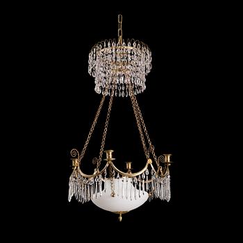 A CHANDELIER, lategustavian late 18th century.