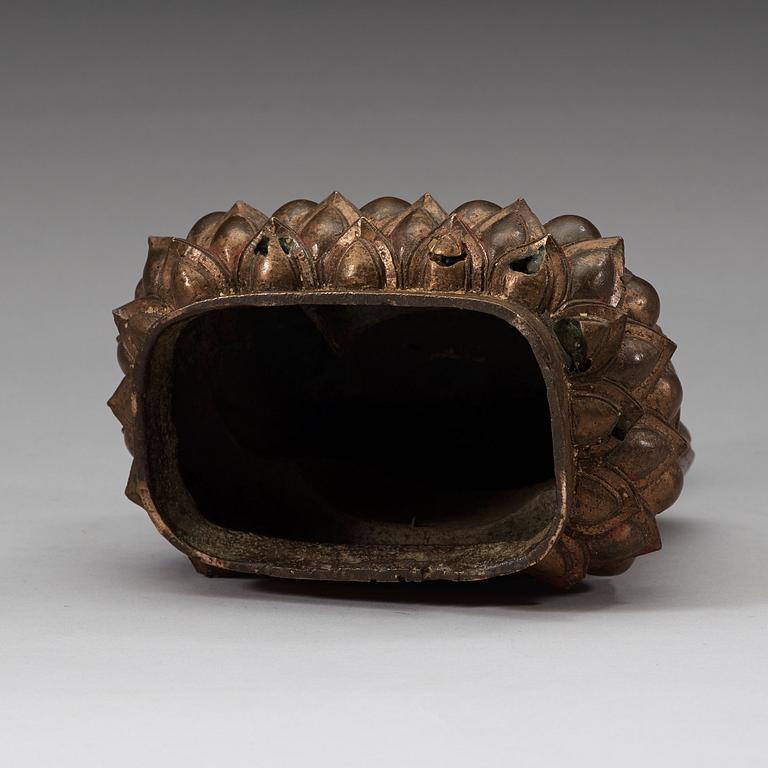 BUDAI, brons. Qing dynastin, troligen 1700-tal.