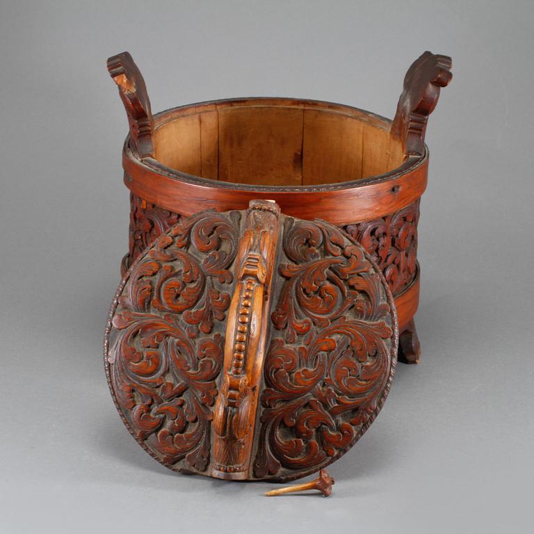 LOCKASK, barockstil, möjligtvis Tyskland, 1800-talets andra hälft.