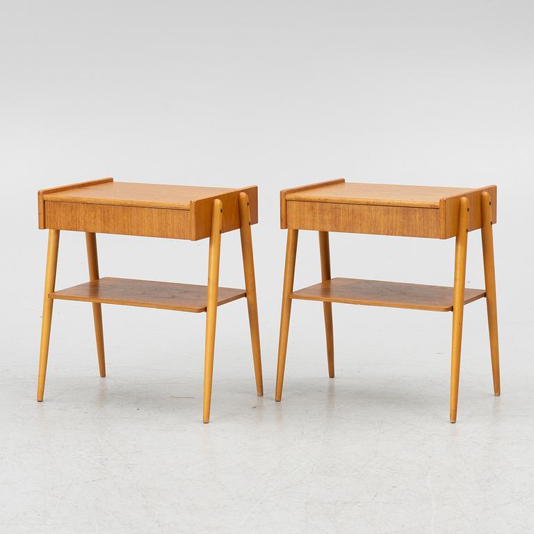 A pair of bedside tables, AB Carlström & co Möbelfabrik, mid20th century.
