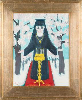 Alice Kaira, olja på duk lagd på pannå, signerad och daterad 1992.