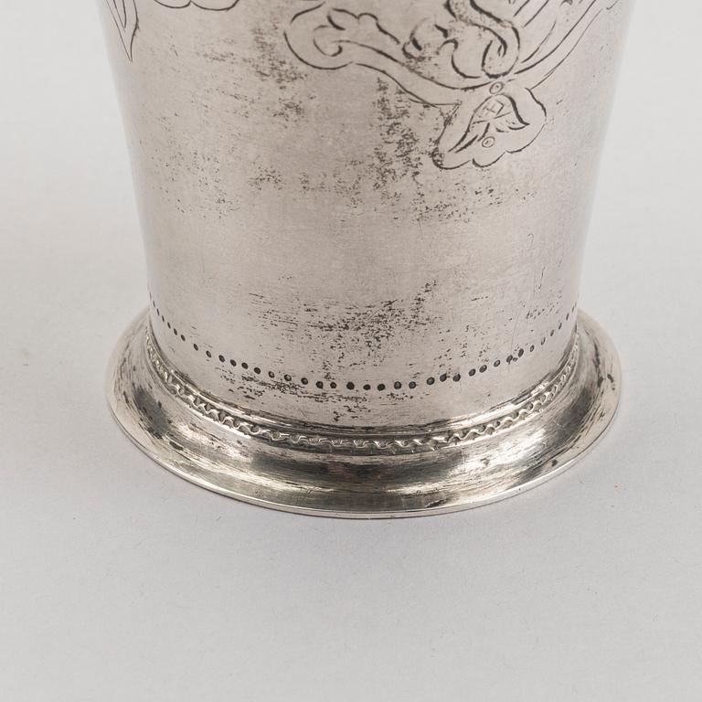 ANDERS FALCK bägare  silver Jönköping, 1726.