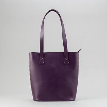 Mulberry, a purple leather handbag.