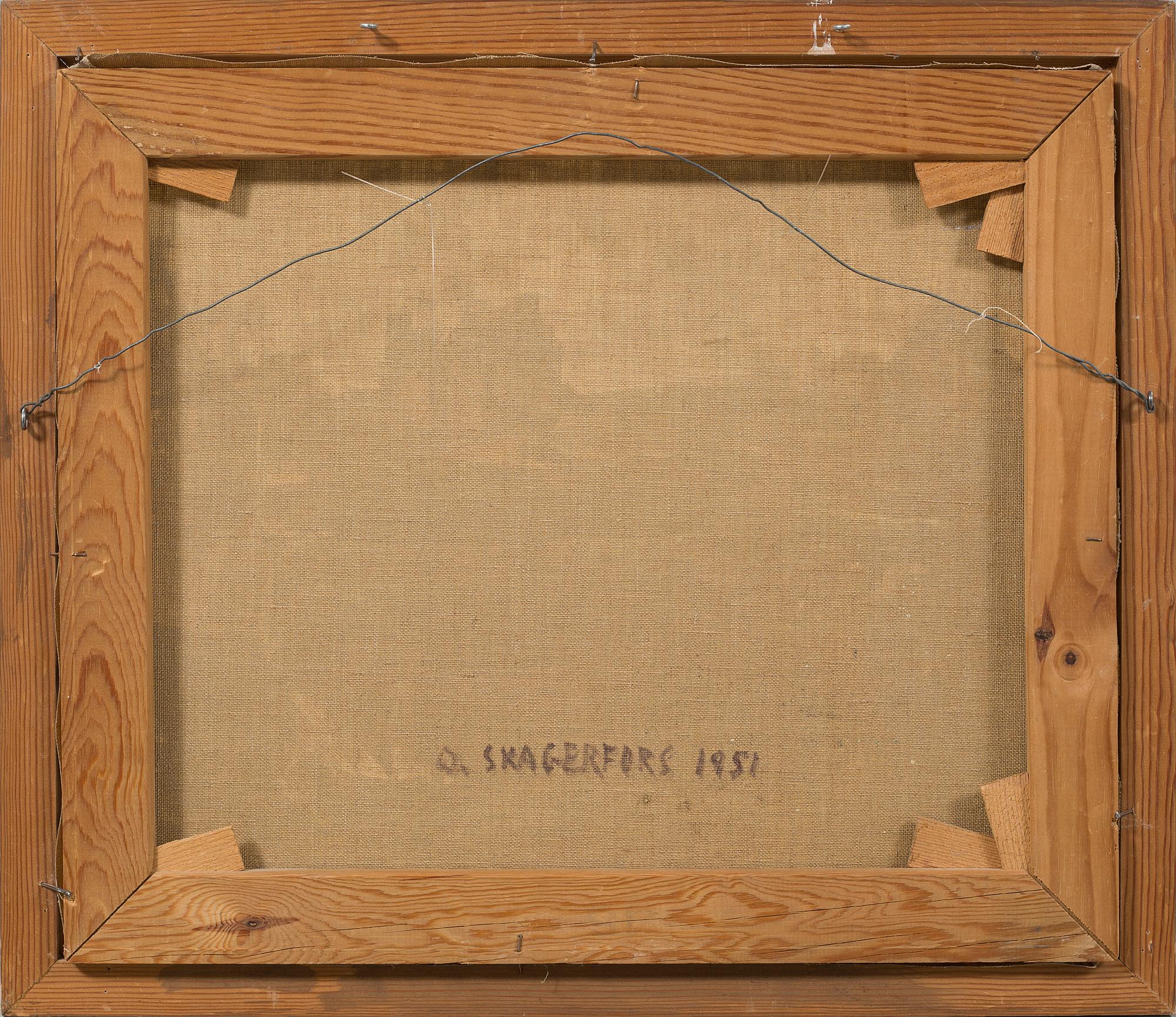 OLLE SKAGERFORS, oil on canvas.