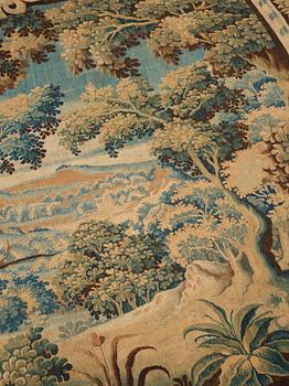 Vävd tapet, "Verdure", gobelängteknik, ca 286-293 x  313-322 cm, Flandern 1600-tal.