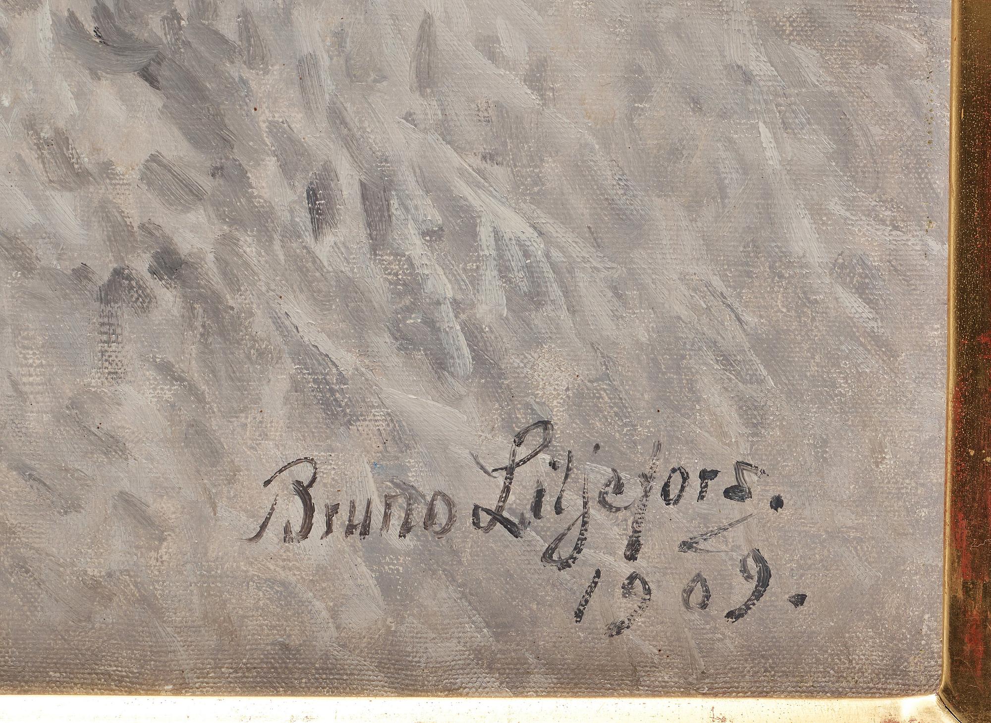 Bruno Liljefors, Vinterbild med orrar.