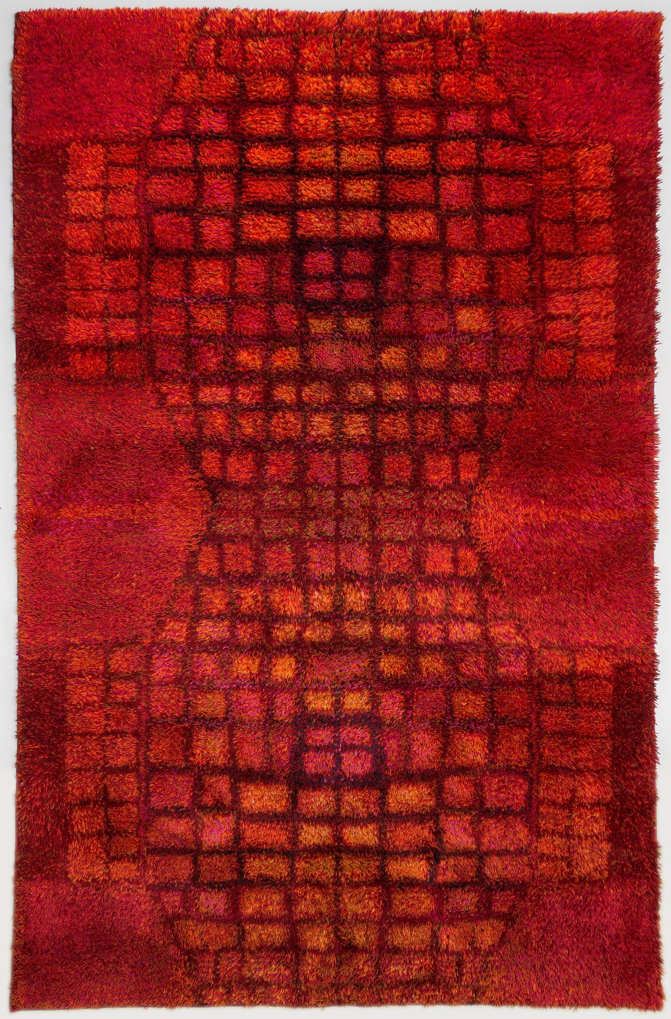 Ritva Puotila, ryijy, Oy Finnrya Ab. Noin 183x274 cm.