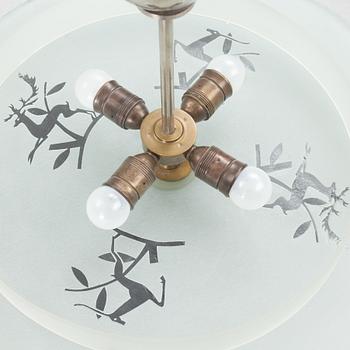 A Swedish Grace ceiling lamp, 1920's/30's.