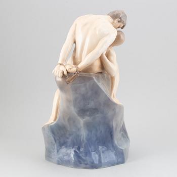 Theodor Lundberg, a 'Kiss' porcelain figurine, Royal Copenhagen.