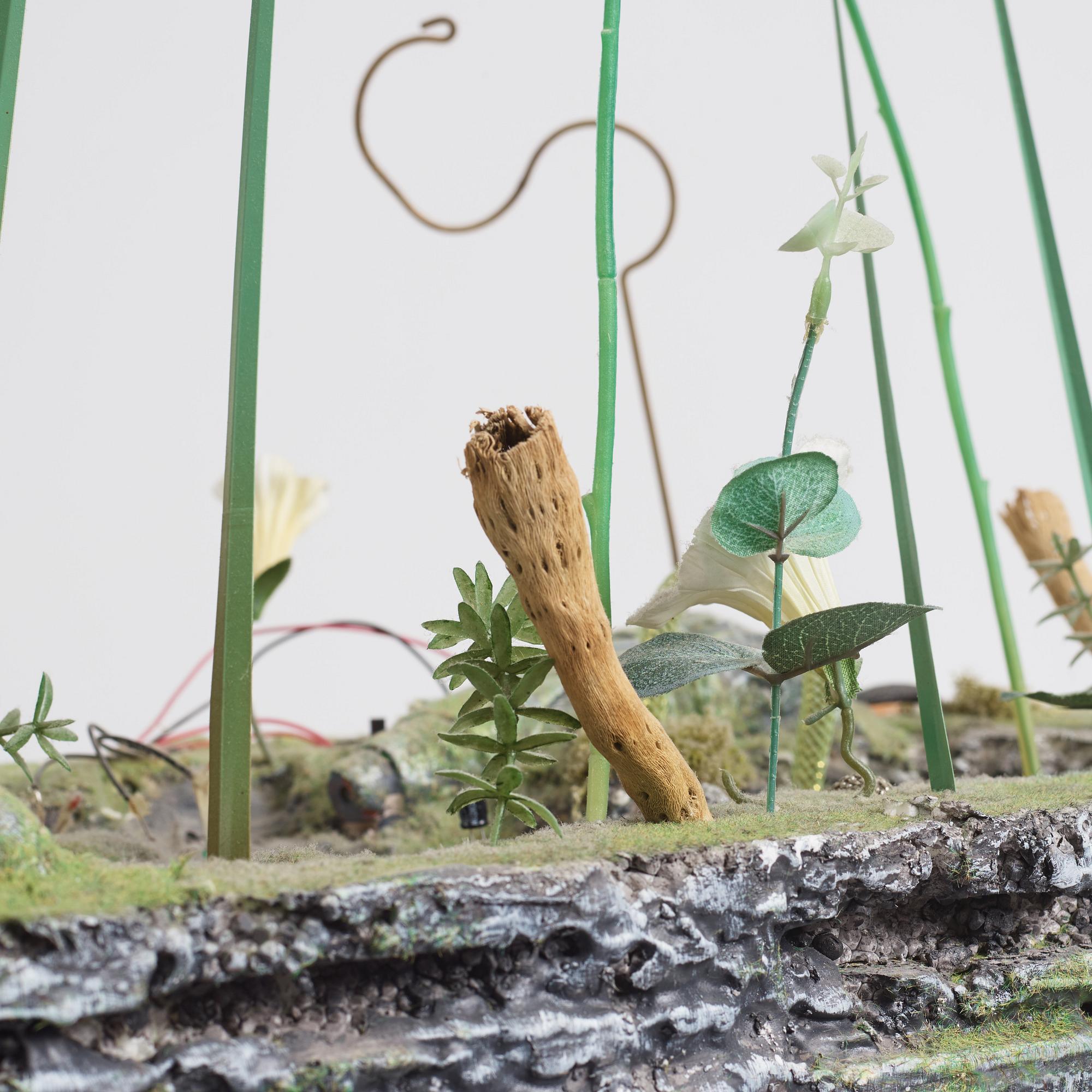 Veit Laurent Kurz, steel, styrofoam, wood, acrylic colour, plastic, 2014.