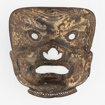 Mask/Tengu Menpo, metall. Japan, 1800-tal.