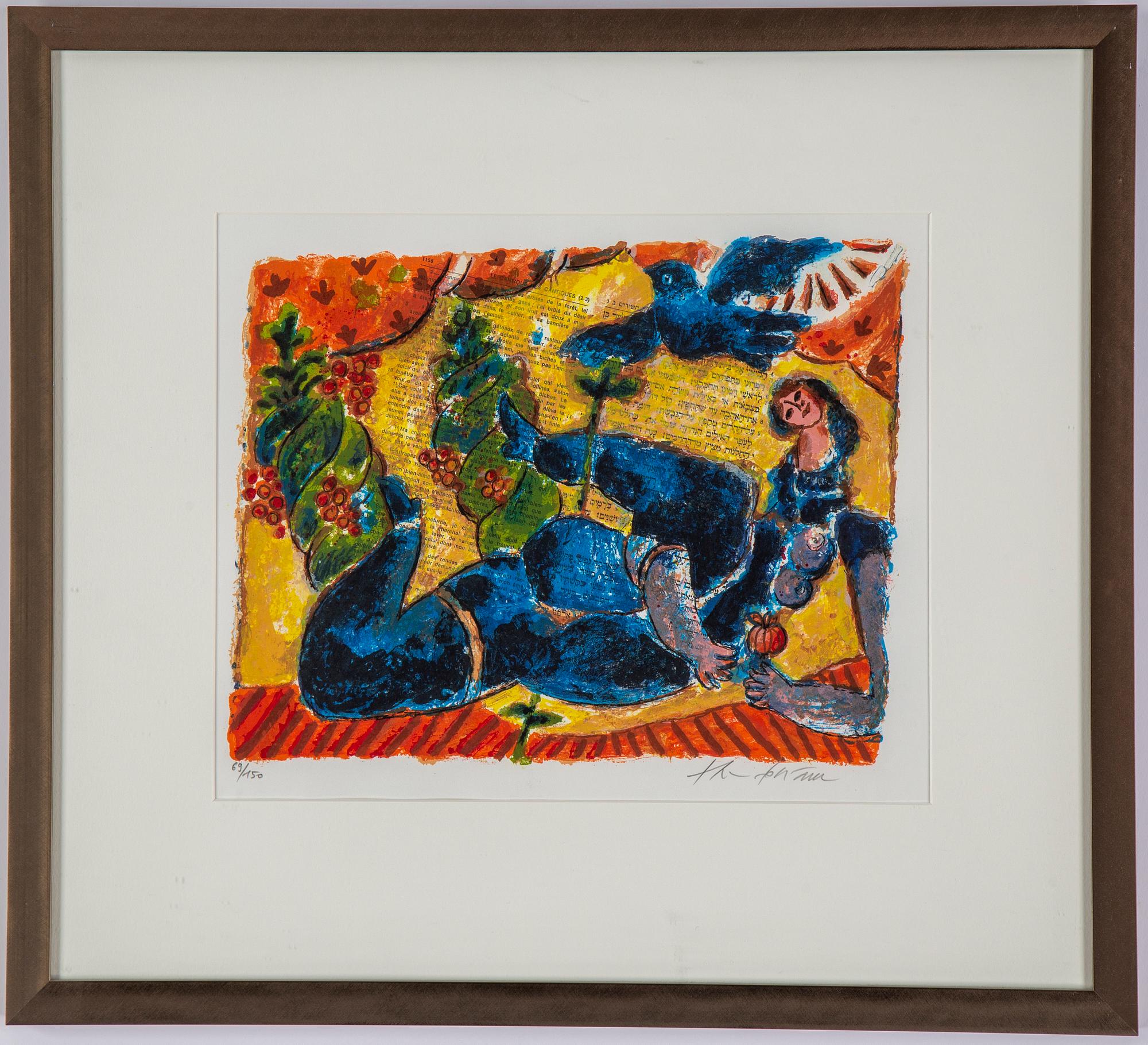 Theo Tobiasse, lithographs in colours, signed 69/150.