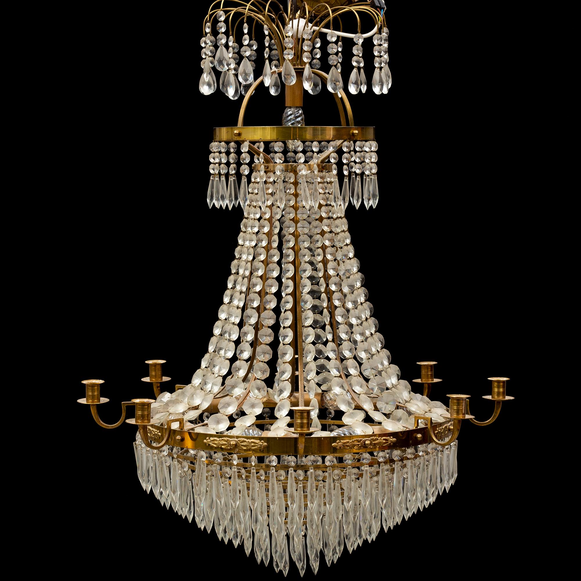 A second half of the 20th century Gustavian style chandelier.