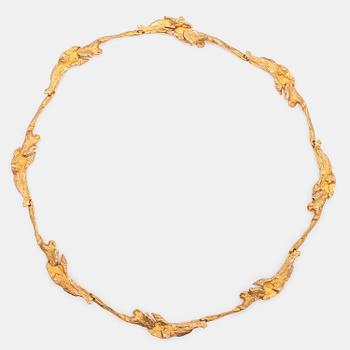 BJÖRN WECKSTRÖM. A 14K gold collier, 'Orchid Psychedelic'. Lapponia 1968.