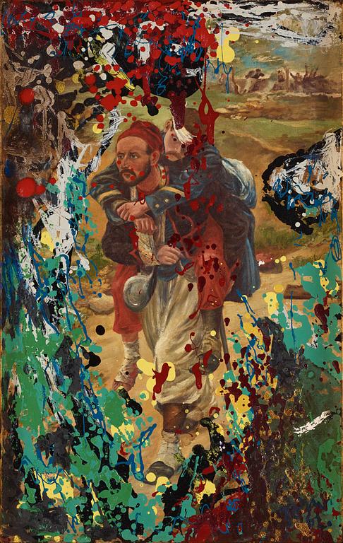 Asger Jorn, "Hero au dos".