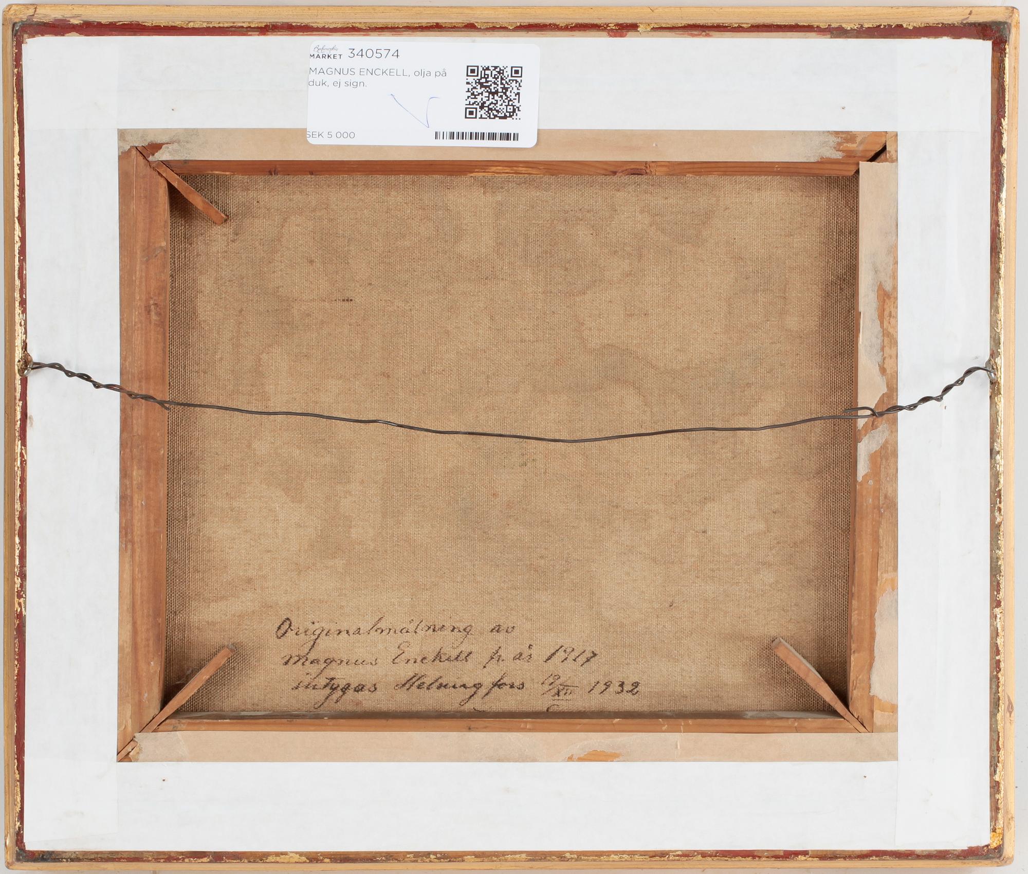 MAGNUS ENCKELL, olja på duk, ej sign.